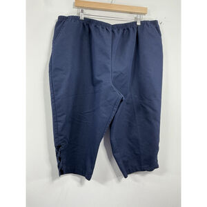Womans Excellent Condition Blair Pull On Casual Capri Pants 2XL Pt Blue